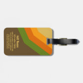 Wiederholter Name für das Retro Stripe Muster in e Gepäckanhänger (Rückseite horizontal)