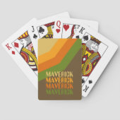 Wiederholter Name für das Retro Stripe Muster in e Spielkarten (Rückseite)