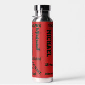 Wiederholter Name macht ein lustiges Geschenk heiß Trinkflasche (Rechts)