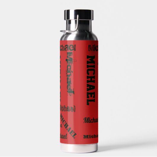 Wiederholter Name macht ein lustiges Geschenk heiß Trinkflasche (Rechts)