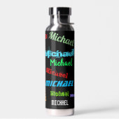 Wiederholter Name macht ein lustiges Geschenk heiß Trinkflasche (Links)