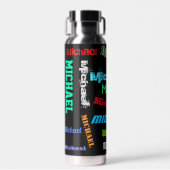 Wiederholter Name macht ein lustiges Geschenk heiß Trinkflasche (Vorne)