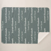 Wiederholter Name Modern Boho Balsam Green Sherpadecke (Vorderseite (Horizontal))