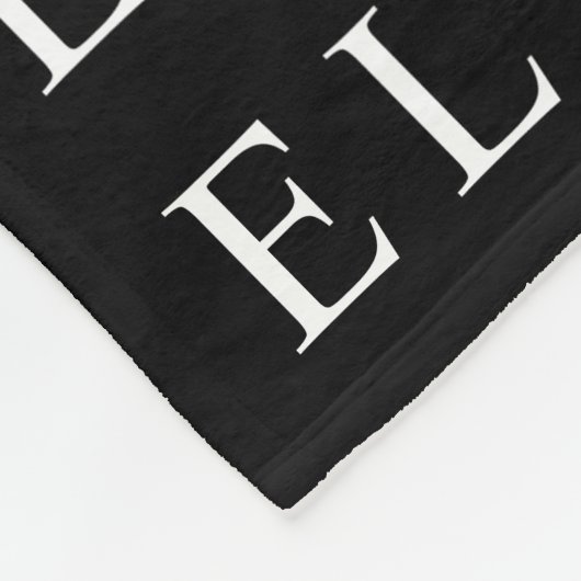 Wiederholter Name oder Word-Muster Schwarz/Weiß Fleecedecke (Ecke)