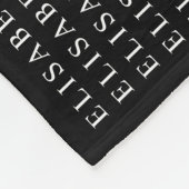Wiederholter Name oder Word-Muster Schwarz/Weiß Fleecedecke (Ecke)