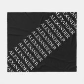 Wiederholter Name oder Word-Muster Schwarz/Weiß Fleecedecke (Vorderseite (Horizontal))