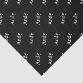 Wiederholter Name oder Word-Muster Schwarz/Weiß Seidenpapier (Ausschnitt)