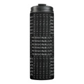Wiederholter Name oder Word-Muster Schwarz/Weiß Thermosbecher (Vorderseite)