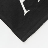 Wiederholter Name oder Wort schwarz und weiß Fleecedecke (Ecke)