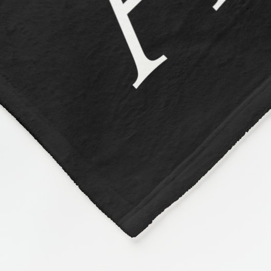 Wiederholter Name oder Wort schwarz und weiß Fleecedecke (Ecke)
