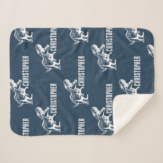 Wiederholter Name T-Rex Signature Mitternacht Dsch Sherpadecke (Vorderseite (Horizontal))
