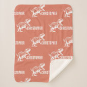 Wiederholter Name T-Rex Signature Raptor Rust Sherpadecke (Vorderseite)