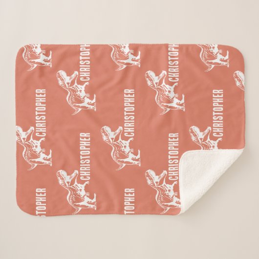 Wiederholter Name T-Rex Signature Raptor Rust Sherpadecke (Vorderseite (Horizontal))