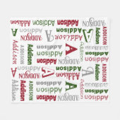 Wiederholter Name und Anfangsgeschlecht Neutrale W Fleecedecke (Vorderseite (Horizontal))