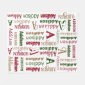 Wiederholter Name und Anfangsgeschlecht Neutrale W Fleecedecke (Vorderseite (Horizontal))