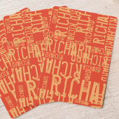 Wiederholter roter Farbname Spielkarten