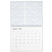 Wiederholter, subtiler, texturierter weißer Hinter Kalender (Feb 2027)