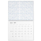 Wiederholter, subtiler, texturierter weißer Hinter Kalender (Mär 2027)