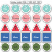 Wiederholter Termin-Zeitschriftenplaner-Tagebuch C Aufkleber (Vorderseite)