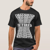 Wiederholter Text-Pyramidenstil-Feuerwehrmann T-Shirt (Vorderseite)