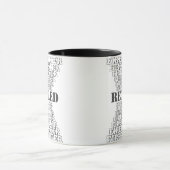 Wiederholter Text-Pyramidenstil-Feuerwehrmann Tasse (Zentrum)