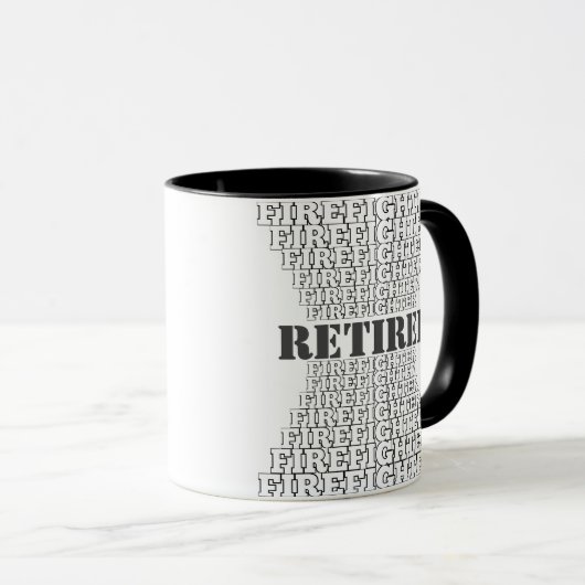 Wiederholter Text-Pyramidenstil-Feuerwehrmann Tasse (VorderseiteRechts)