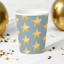 Wiederholter Wasserfarbenstern Pappbecher