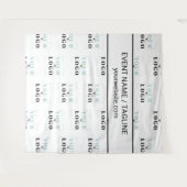 Wiederholter weißer Hintergrund des Logos Wandteppich (Vorderseite (Horizontal))