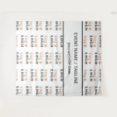 Wiederholter weißer Hintergrund für benutzerdefini Wandteppich (Vorderseite (Horizontal))