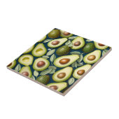 Wiederholtes Avocadomuster mit texturiertem Kontra Fliese (Seite)