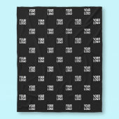 Wiederholtes Bild-, Design- oder Firmenlogo Fleecedecke