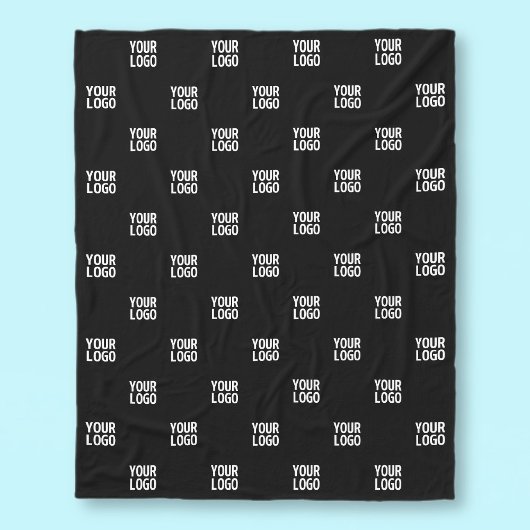 Wiederholtes Bild-, Design- oder Firmenlogo Fleecedecke