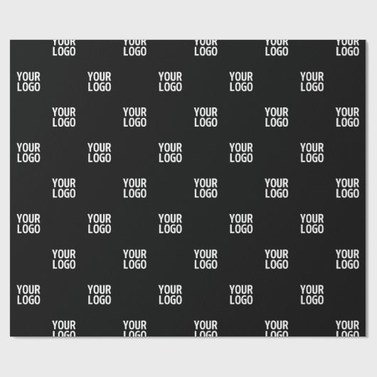 Wiederholtes Bild-, Design- oder Firmenlogo Geschenkpapier (Flach)
