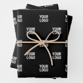 Wiederholtes Bild-, Design- oder Firmenlogo Geschenkpapier Set (Beispiel)