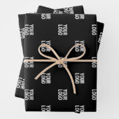Wiederholtes Bild-, Design- oder Firmenlogo Geschenkpapier Set (Beispiel)