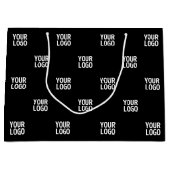 Wiederholtes Bild-, Design- oder Firmenlogo Große Geschenktüte (Vorderseite)