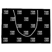 Wiederholtes Bild-, Design- oder Firmenlogo Große Geschenktüte (Rückseite)