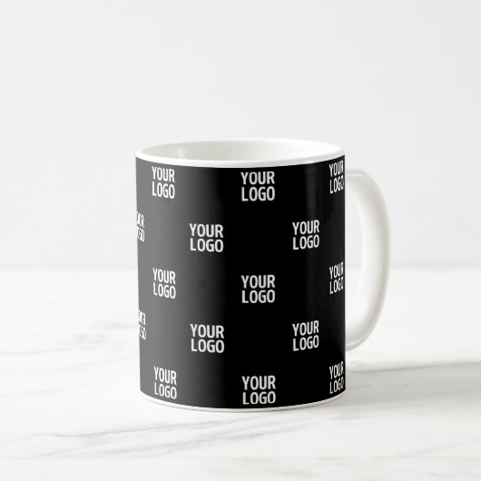 Wiederholtes Bild-, Design- oder Firmenlogo Kaffeetasse (VorderseiteRechts)