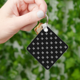 Wiederholtes Bild-, Design- oder Firmenlogo Schlüsselanhänger