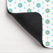 wiederholtes geometrisches Blumenmusterdesign Mousepad (Ecke)