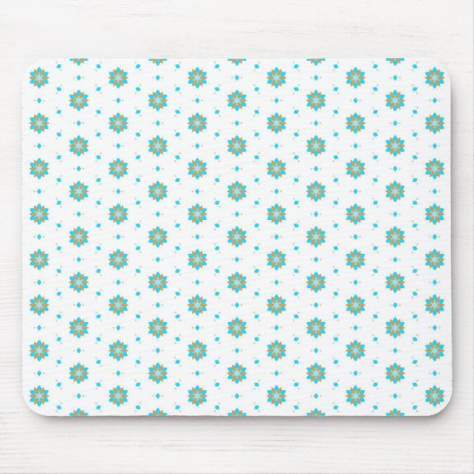 wiederholtes geometrisches Blumenmusterdesign Mousepad (Vorne)