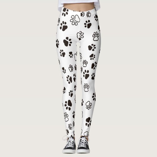 Wiederholtes Muster der Katze Leggings (Vorderseite)