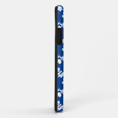 Wiederholtes Muster für blaue und weiße Flora Case-Mate iPhone Hülle (Hinten/Rechts)