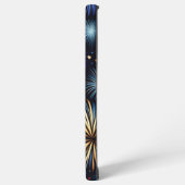 Wiederholtes Muster für Feuerwerke und Herz Samsung Galaxy Hülle (Linke Seite)