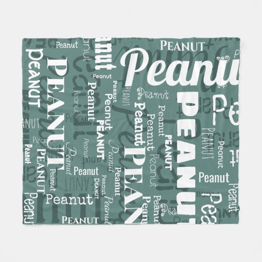 Wiederholtes Muster für Pet Name Monstera Grün & W Fleecedecke (Vorderseite (Horizontal))