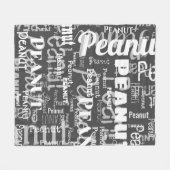 Wiederholtes Muster für Pet Name Muster Dunkelgrau Fleecedecke (Vorderseite (Horizontal))