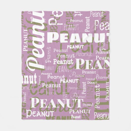 Wiederholtes Muster für Pet Name Muster Lilac Whit Fleecedecke (Vorderseite)