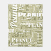 Wiederholtes Muster für Pet-Namen Sage Grün Weiß M Fleecedecke (Vorderseite)