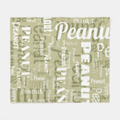 Wiederholtes Muster für Pet-Namen Sage Grün Weiß M Fleecedecke (Vorderseite (Horizontal))