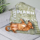 Wiederholtes Muster für Pet-Namen Sage Grün Weiß M Fleecedecke